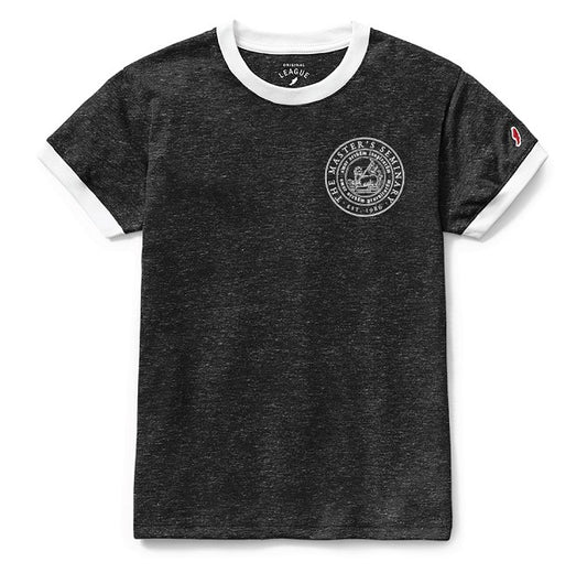 Women's Ringer Tee - Heather Black